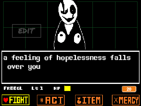 Undertale Gaster battle