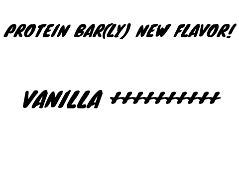 Vanilla+++++ ProteinBar(ly)