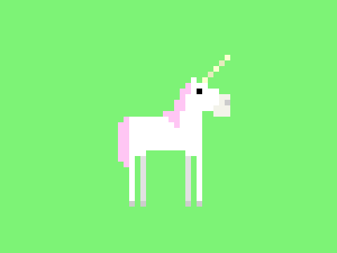 Laser Unicorn - Pixel Art