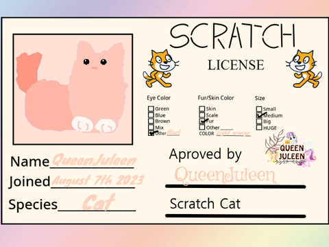 My Scratch License (Cat version)