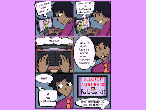 Cybersecurity awareness - a comic (for school ofc)