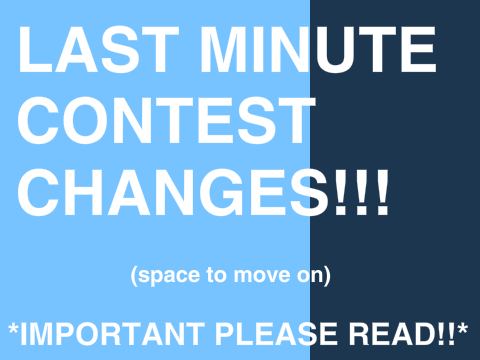 LAST MINUTE UPDATES!!!!