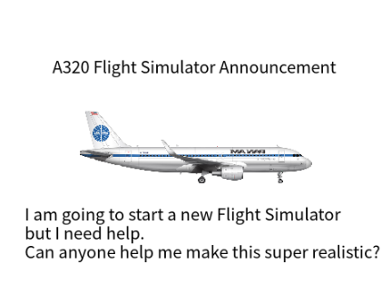 Airbus A320 Flight Simulator ANNOUNCEMENT