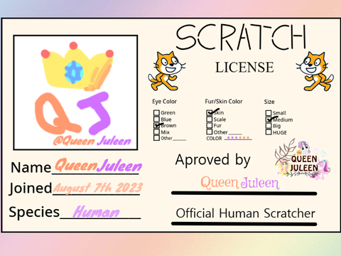 My Scratch License (Human version)