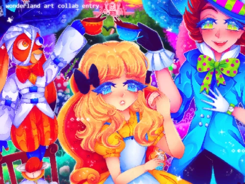 ⟡‧₊⋆｡°♡ ࣪ Alice, March Hare, and The Hatter :: WONDERLAND ART COLLAB ENTRY