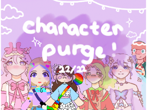 unsold adopts + character purge (19/22 open)