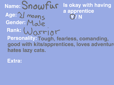 Warrior Cats Rp: Mistclan Sign-up