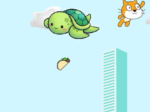 turtle takes flight!