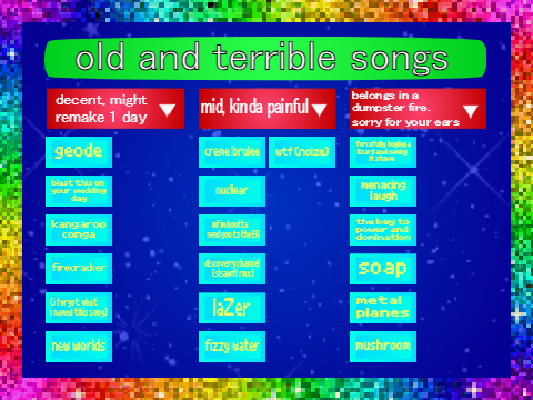 old and terrible songs