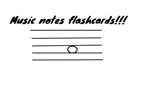 Music notes flashcards