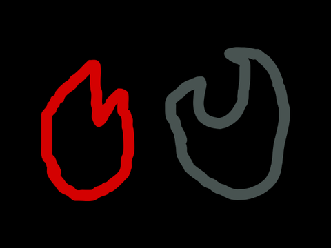 Flame Boy and Evil Flame Girl