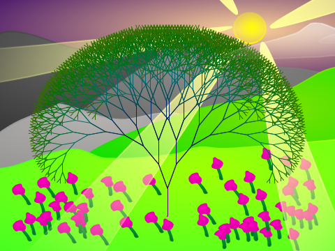 Fractal Tree Meadow