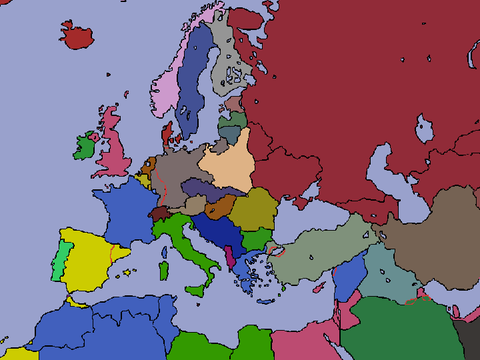 Europe Map - 1933