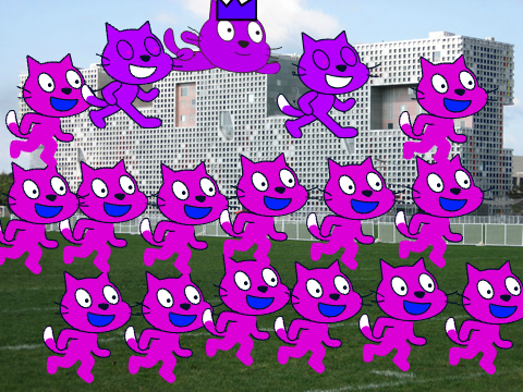 the purple cat army and king and top warriors