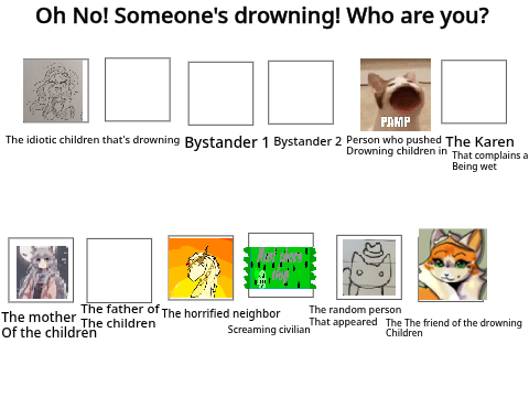 Oh No! Someone's drowning! Who are you in this situation? remix remix remix remix remix remix
