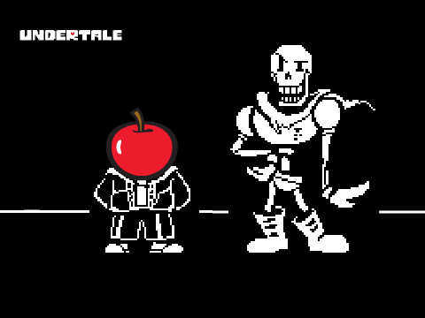 Sans and Papyrus remix with moving apple
