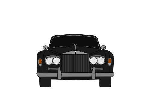 Rolls-Royce Sliver Shadow/Corniche Front View Vector
