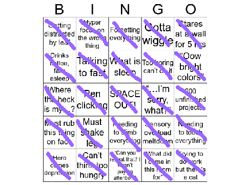 ADHD Bingo remix