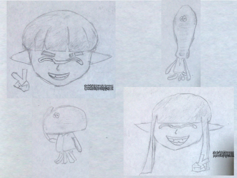 スプラの絵を描きました