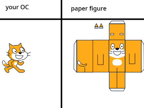 Give me your OC and I will make it a foldable paper figure