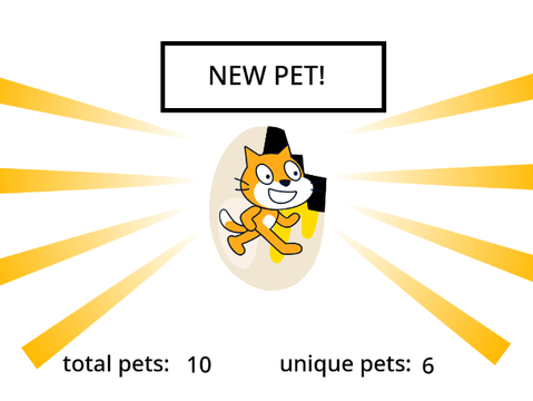 Pet hatching game
