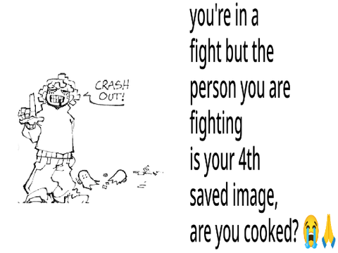 i might as well just stand and bro dies lol