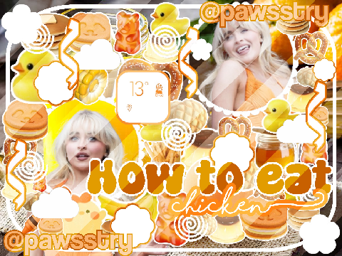 ⚞ 　how  ⸝⸝ to　╰ eat ꕀ chicken .　 ──