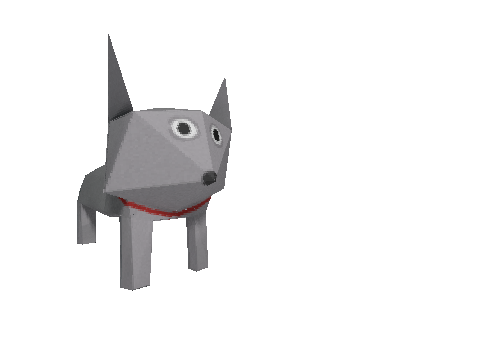Dog with baked textures