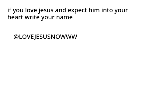 if you love Jesus and expect him in your heart sing here and remix 