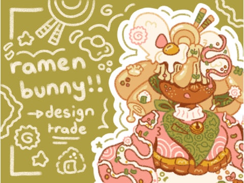 ⤑ ramen bunny . dt with lemon !!