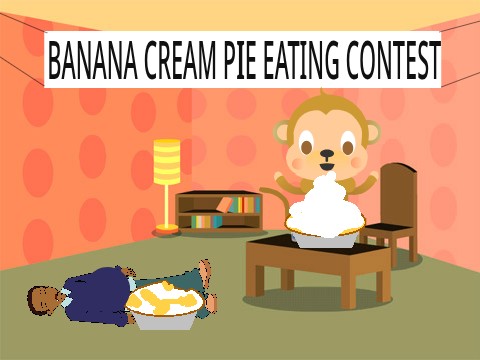 BANANA CREAM PIE EATING CONTEST