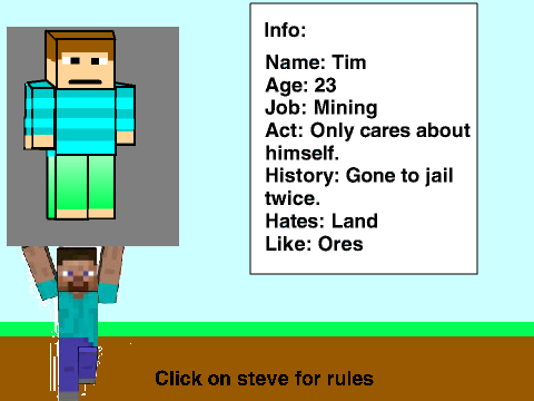 minecraft character contest- Tim