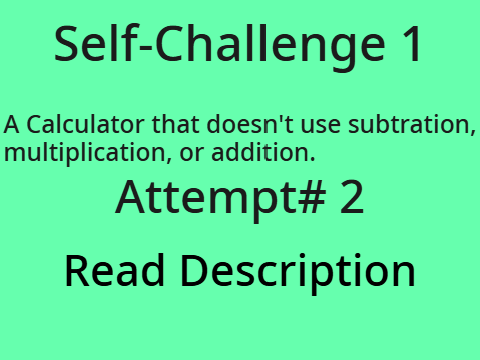 Self-Challenge 1, Only addition calculator