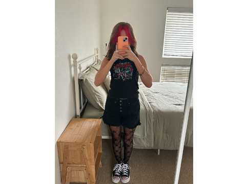 got a wolfcut!! also cool outfit