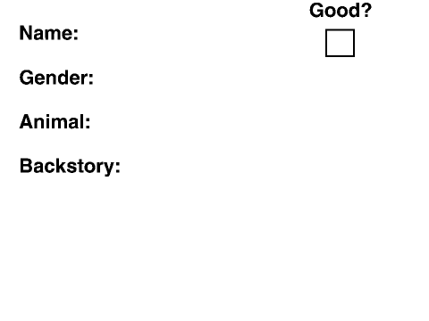 ~Animals~ Sign up Sheet RPG