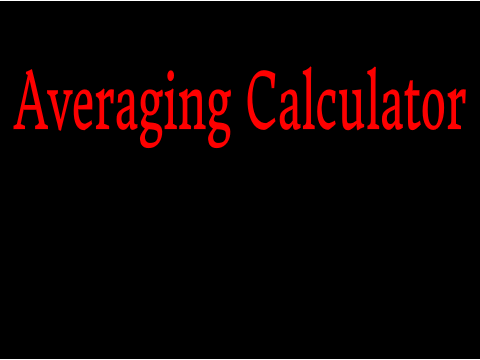Averaging Calculator