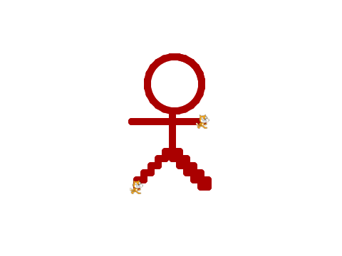 i made a stickman using pen