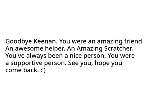 Dear Keenan...