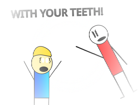With your teeth! Collab with. @Cheesecake277