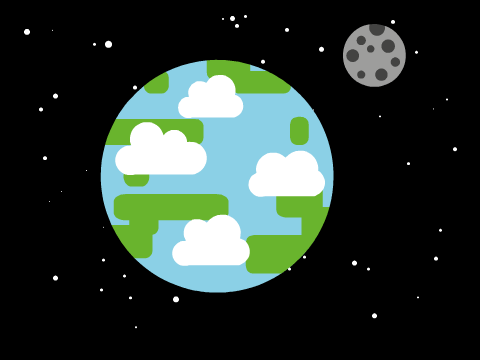 Earth And Its Moon