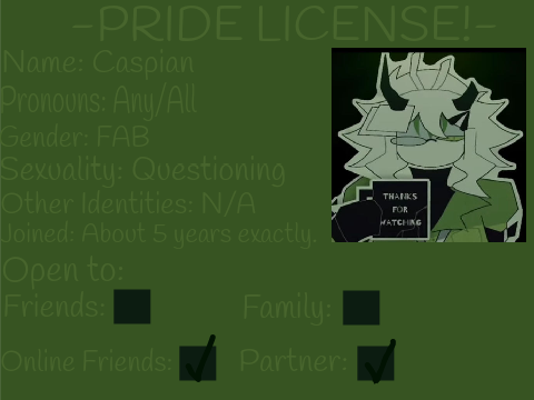Caspian's Pride License