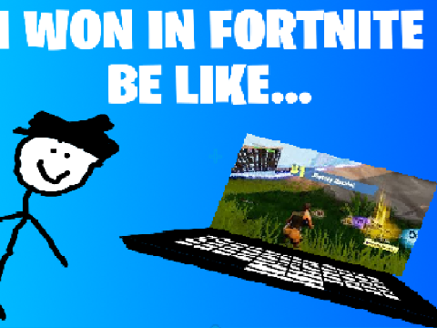 I Won in Fortnite be like #animation