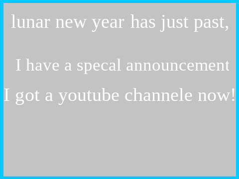A special announcement!