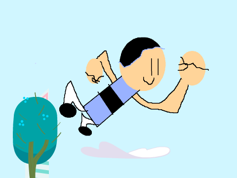 Add yourself flying like a Powerpuff Girl