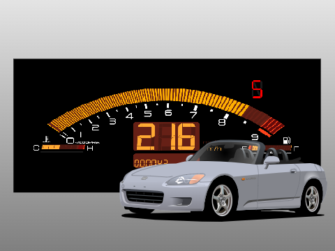 w/backfire Honda S2000 AP1 speedometer