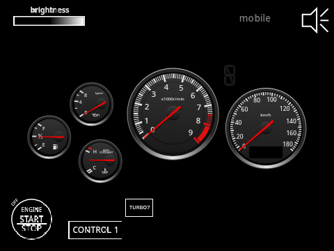 w/backfire Mazda RX7 FD3S (heavily modified) speedometer