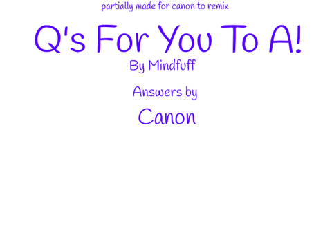 Questions! Remix With Answers! remix