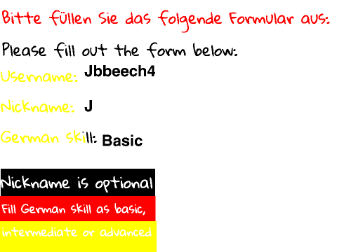 German class sign-up sheet! (Scratch School) remix