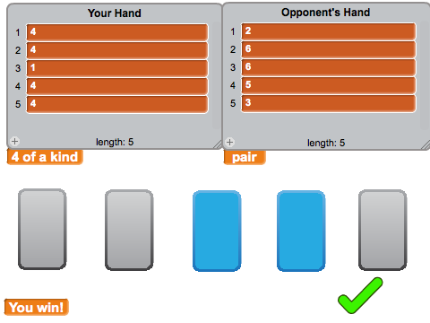 Hand comparer (discard for player added!)