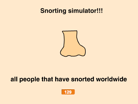 snorting simulator